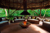 Lounge and Fireplace, Cotococha Amazon Lodge